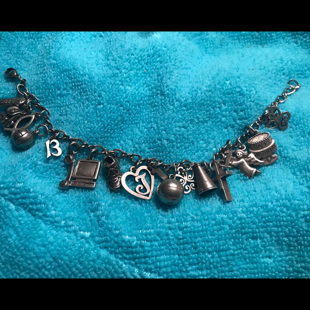 James Avery Charm Bracelet With 18 Charms Gem
